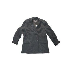 Madewell Womens Oversized Blazer S Black Softdrape Modal Office‎ Casual Chic